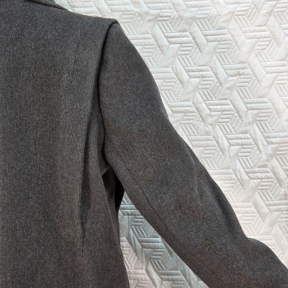 Karen Coat Women Wool cashmere Blend Charcoal Double Breasted Long Made USA L/XL - Picture 7 of 16